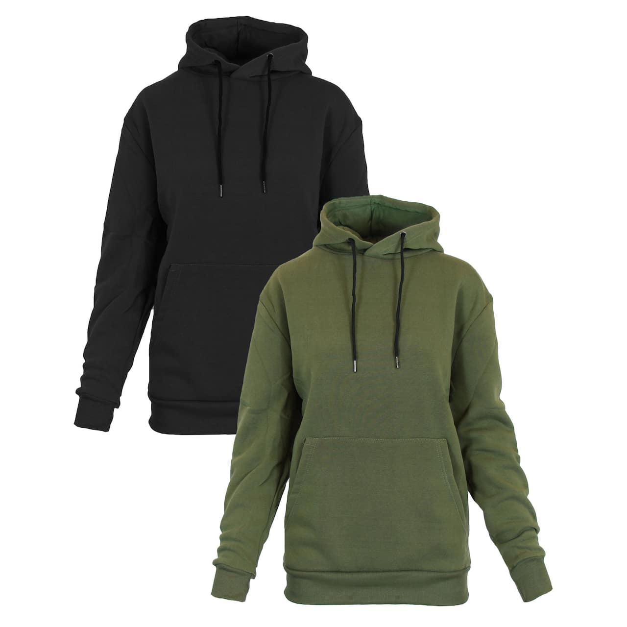 Galaxy by Harvic Heavyweight Fleece-Lined Women's Pullover Sweater Hoodie 2 Pack